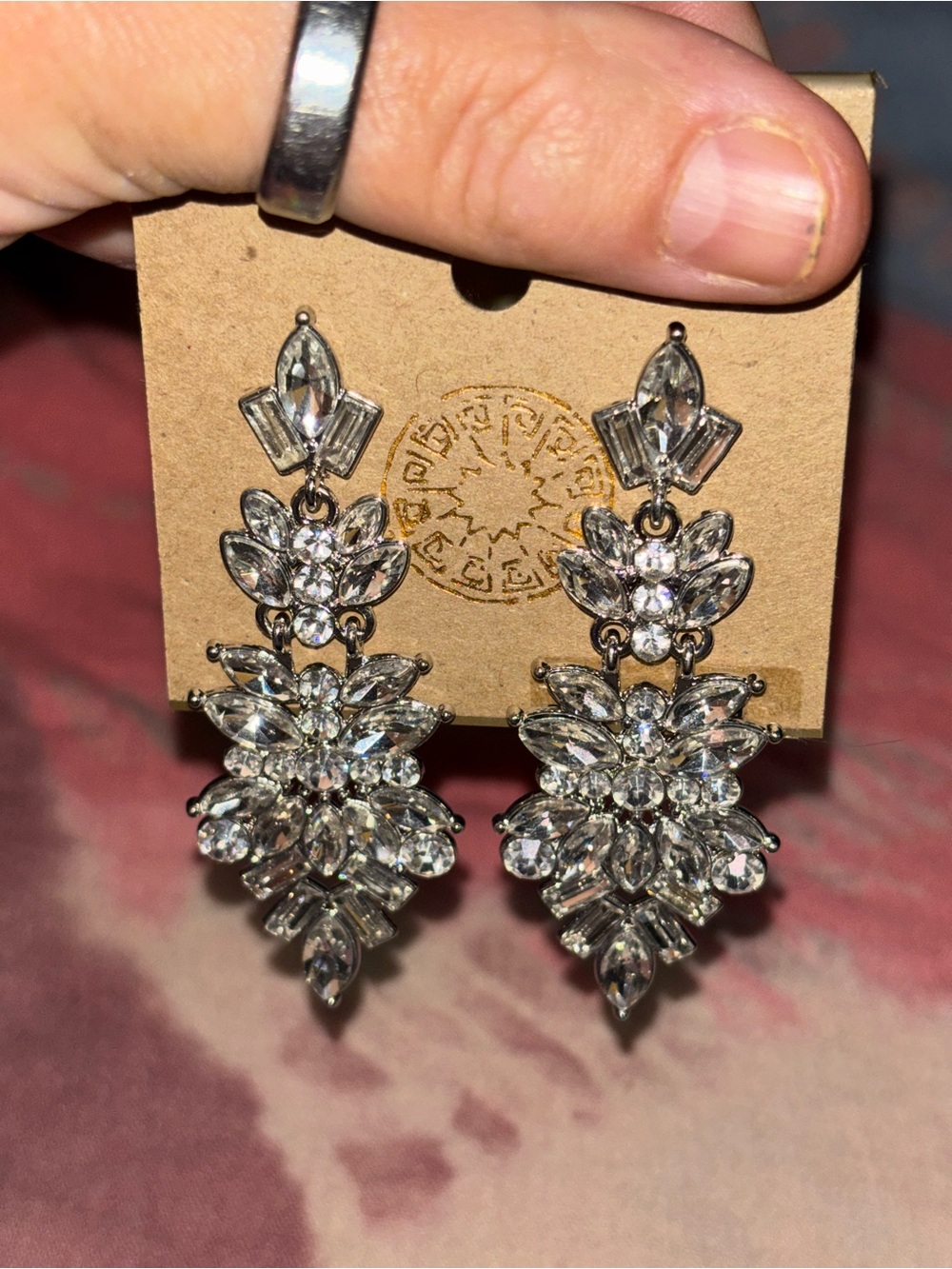 paparazzi Clear Crystal Chandelier Drop Earrings